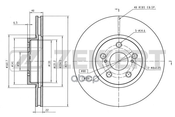 Диск торм. перед. Subaru Trezia 11-  Toyota Urban Cruiser (P10) 09-  Verso S (P12) 10- Zekkert арт. bs-5670