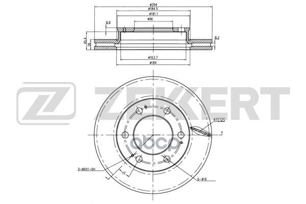 Диск Торм. Перед. Ssangyong Rexton 04- Zekkert арт. bs-5720