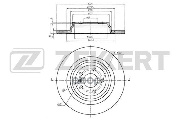 Диск торм. задн. MB M-Class (W166) 11-  GLE (W166  C292) 15- Zekkert арт. bs-6118