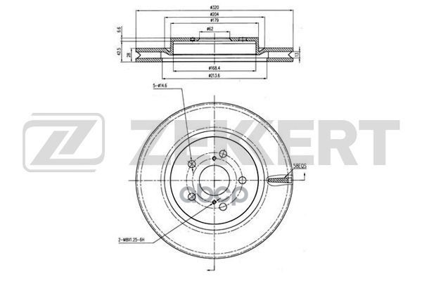 Диск торм. перед. Geely Atlas 18- Zekkert арт. bs-6301