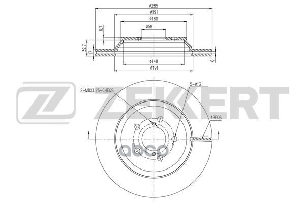 Диск Торм. Задн. Subaru Impreza (Gt_) 16-  Xv (Gt) 17- Zekkert арт. bs-6441