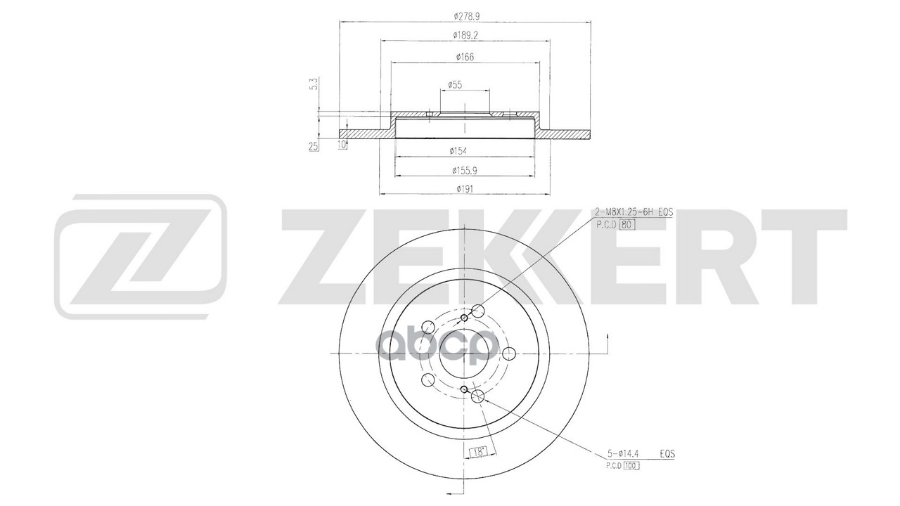 Диск Тормозной Задн. Toyota Urban Cruiser (P10) 09-  Lexus Ct (Zwa10_) 11- Zekkert арт. bs-6801