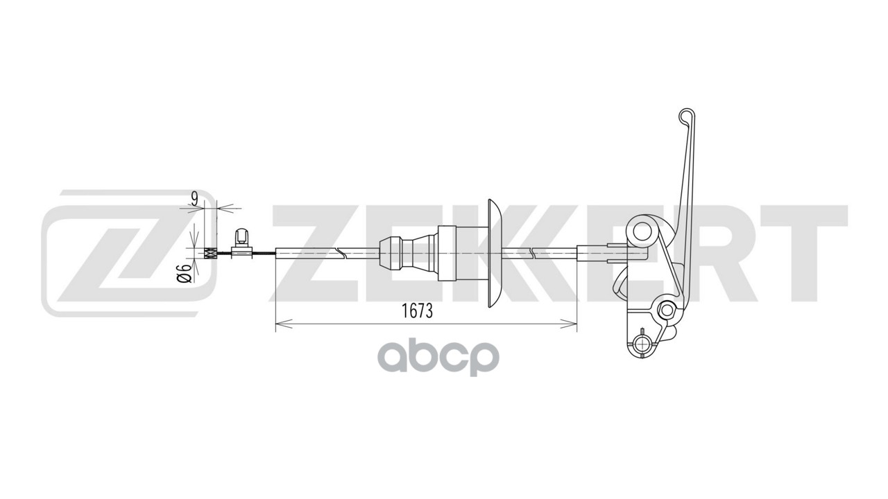 Трос капота Peugeot 307 01- Zekkert арт. bz-1927