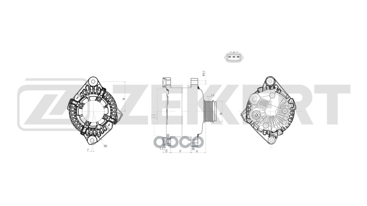 Генератор Hyundai ix35 10- Zekkert арт. ge-1026