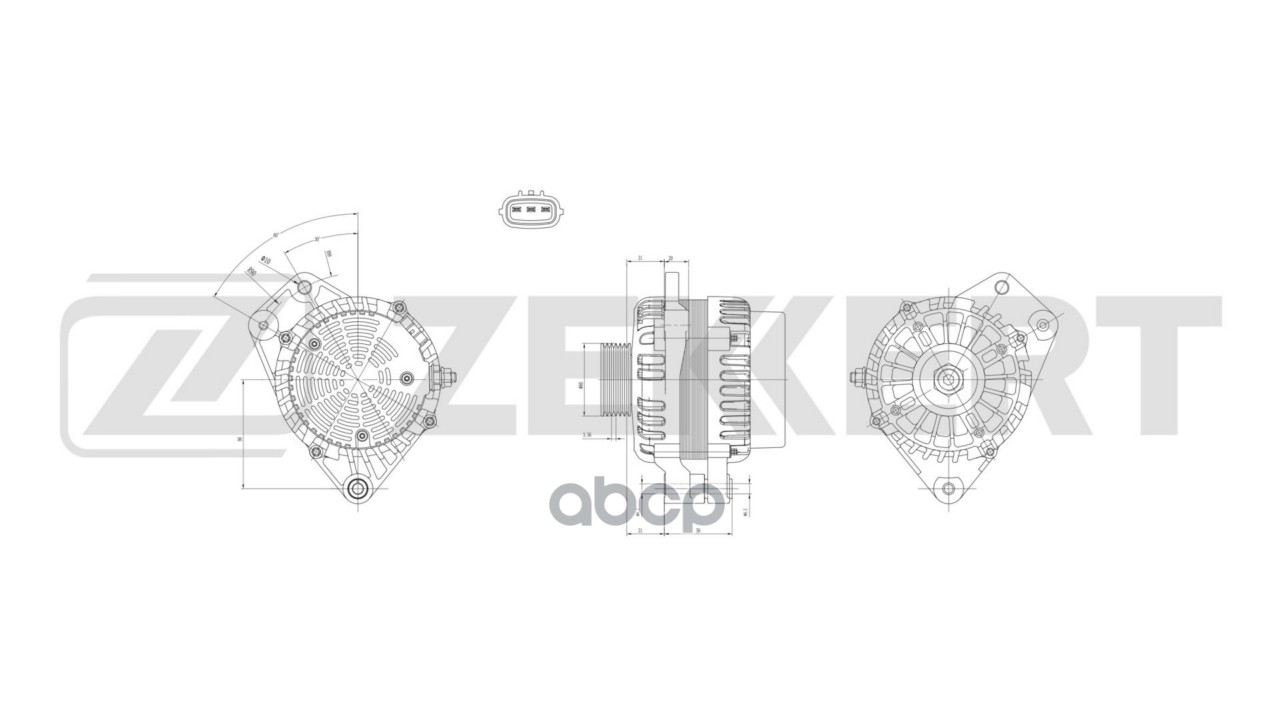 Генератор Chery Tiggo (T11) 05-  M11 (A3) 10-  Fora (A21) 06-  CrossEastar (B14) 07- Zekkert арт. ge-1029