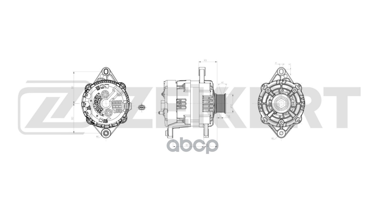 Генератор Chevrolet Cruze (J300) 09- Zekkert арт. ge-1038