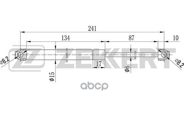 Пружина газовая капота BMW 5 (E34) 87- Zekkert арт. gf-1003