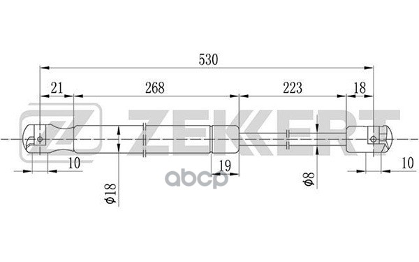 Пружина газовая капота Audi A8 94- Zekkert арт. gf-1342