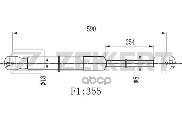 Пружина газовая капота лев. MB GL-Class (164) 06- Zekkert арт. gf-2008