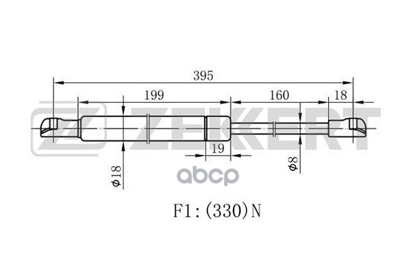 Пружина газовая капота BMW 3 (E90 E91) 04- Zekkert арт. gf-2049