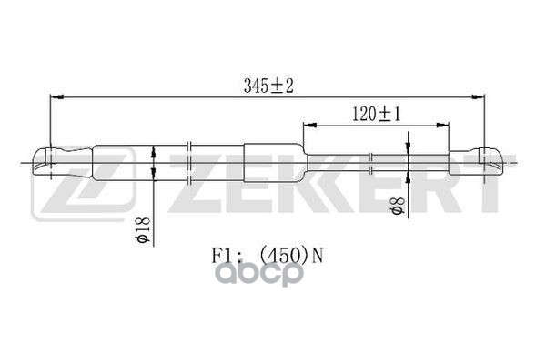 Пружина газовая капота BMW X1 (E84) 09- Zekkert арт. gf-2440