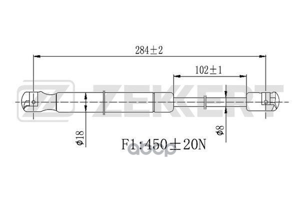 Пружина газовая капота Volvo S80 II 06-  V70 III 07-  XC70 II 07- Zekkert арт. gf-2465