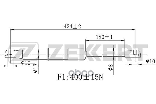 Пружина газовая капота Nissan Teana (J31) 03- Zekkert арт. gf-2482