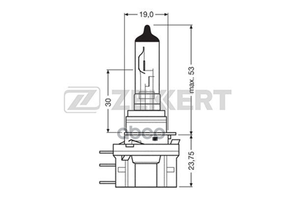 Лампа H15 12V 15/55W PGJ23t-1 Zekkert арт. lp-1039