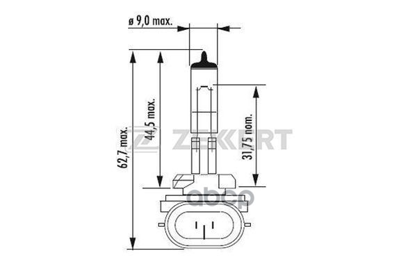 Лампа H27W/2 12V 27W PGJ13 Zekkert арт. lp-1068