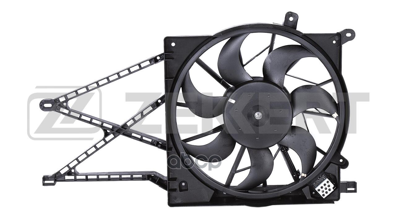 Вентилятор радиатора с кожухом Opel Astra H 04-  Zafira B 05- Zekkert арт. mk-7088