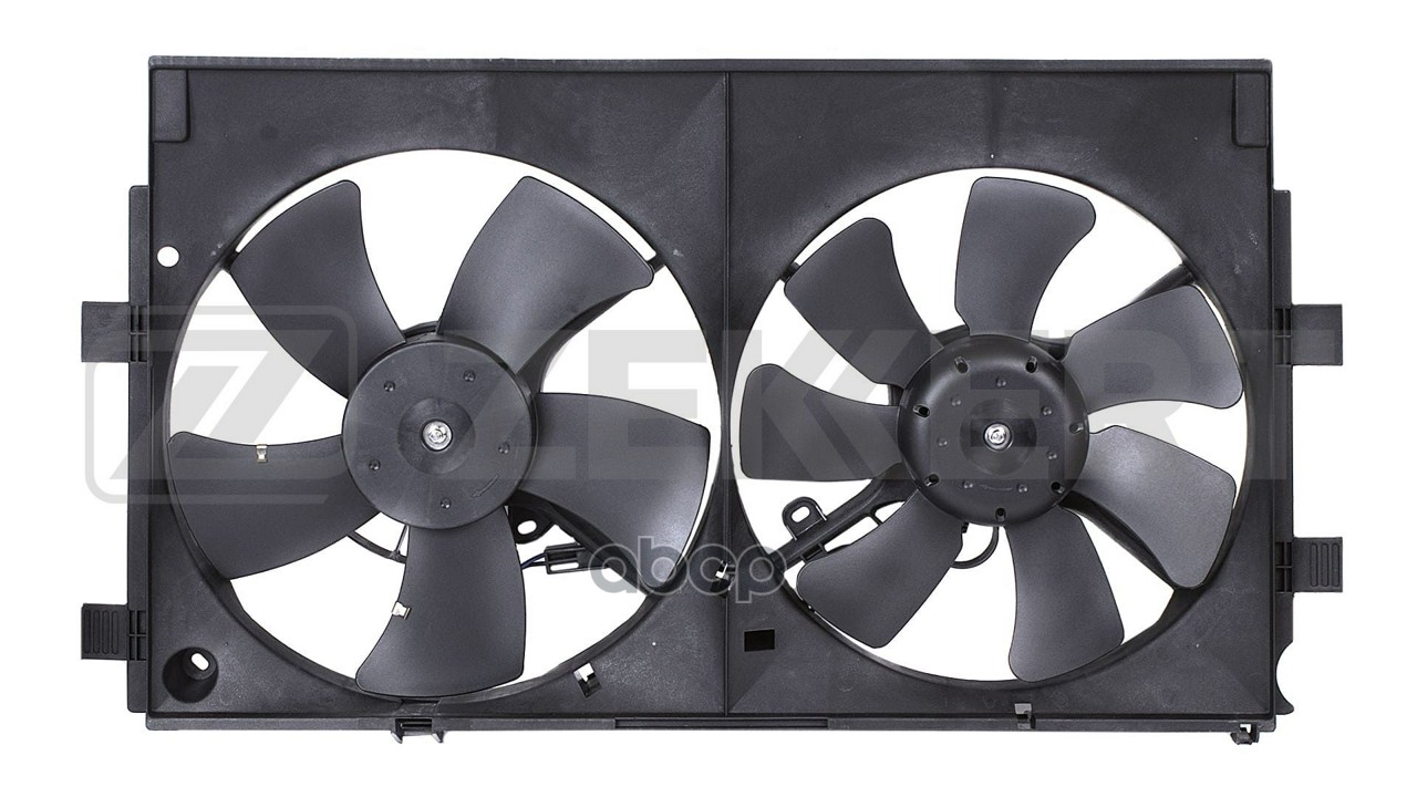 Вентилятор радиатора с кожухом Mitsubishi Lancer VIII 08-  Outlander II 06-  Peugeot 4007 07-  Citro Zekkert арт. mk-7110