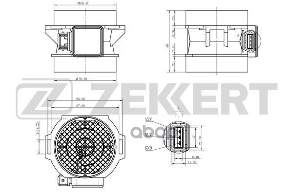 Датчик давления воздуха Suzuki Swift (MZ  EZ) 05-  Ignis (MH) 03-  Opel Corsa C  D 03-  Fiat Doblo ( Zekkert арт. se-2001