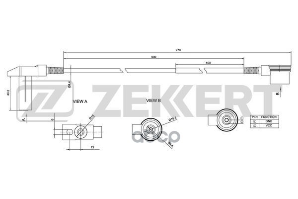 Датчик положения коленвала MB 190 (201) 82-  E-Class (124) 93-  S-Class (140) 91- Zekkert арт. se-4028