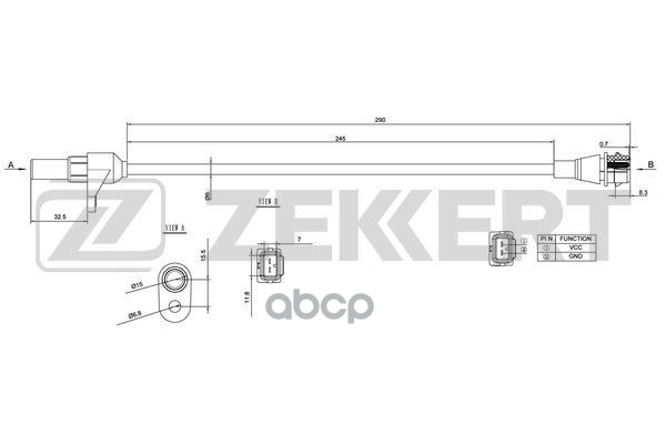 Датчик положения коленвала Volvo S70 97-  S90 97-  850 91-  V70 95-  V90 97-  960 I  II 90-  C70 98- Zekkert арт. se-4029