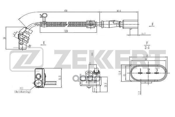 Датчик положения коленвала Skoda Octavia (1U2  1U5) 00-  VW Polo III 00-  Golf IV 01-  Seat Ibiza II Zekkert арт. se-4061