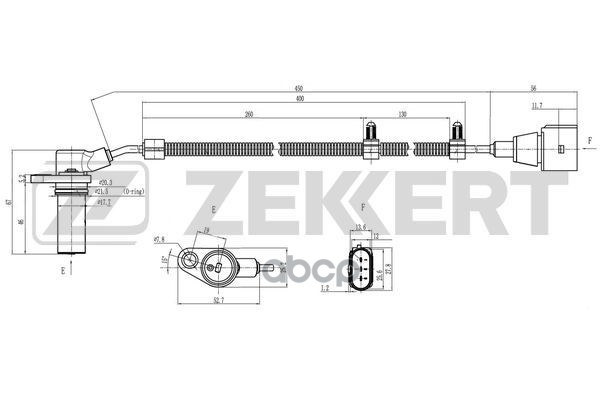 Датчик положения коленвала Skoda Octavia (1U_) 00-  Fabia (6Y_) 00-  VW Golf IV 98-  Transporter V 0 Zekkert арт. se-4067