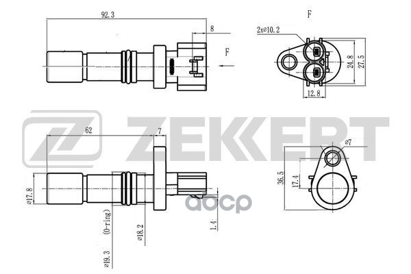 Датчик положения коленвала Toyota Rav 4 (A20) 08-  Avensis (T270) 08-  Prius (W30) 08-  Auris (E150) Zekkert арт. se-4101