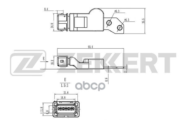 Датчик положения коленвала Chevrolet Aveo (T250  T255) 05-  Lacetti (J200) 05-  Daewoo Nubira (J100) Zekkert арт. se-4121