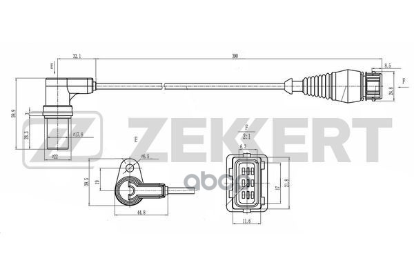 Датчик положения коленвала BMW 5 (E34  E39) 91-   3 (E36) 92-  7 (E38) 95- Zekkert арт. se-4124