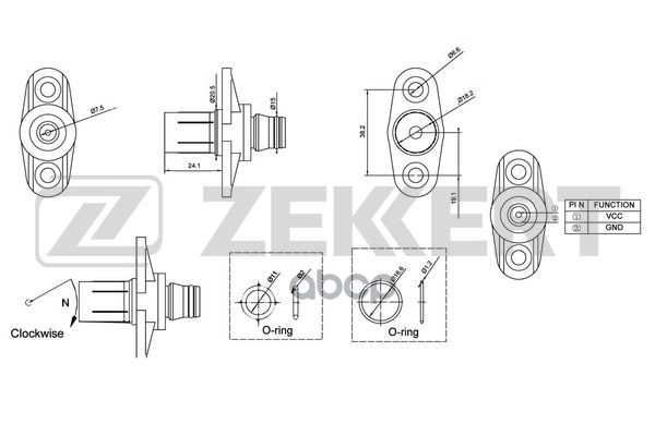 Датчик положения распредвала MB E-Class (124) 93-  S-Class (140) 91-  SsangYong Korando 96- Zekkert арт. se-5007
