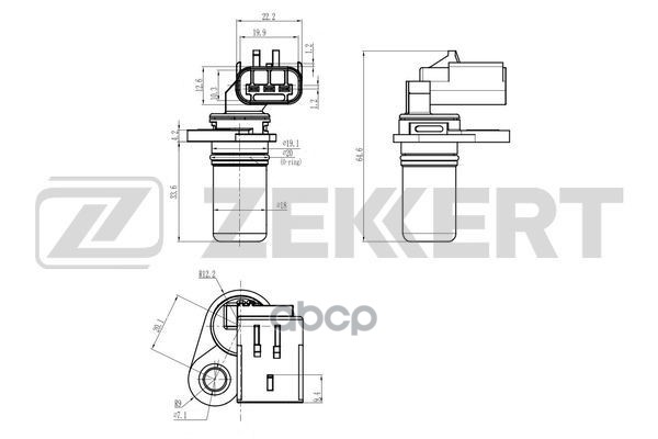 Датчик положения распредвала Chrysler Voyager IV 03-  Sebring 02-  PT Cruiser 03- Zekkert арт. se-5044
