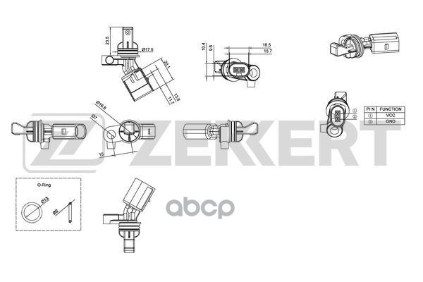 Датчик ABS задн. прав. VW Amarok 10- Zekkert арт. se-6031