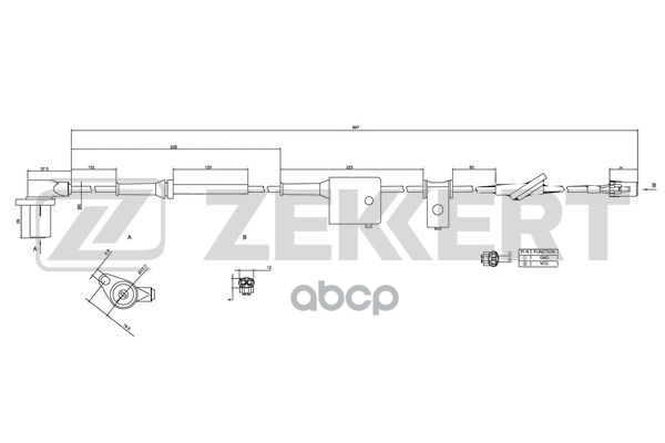 Датчик ABS передн. прав. Hyundai Santa Fe 01- Zekkert арт. se-6091
