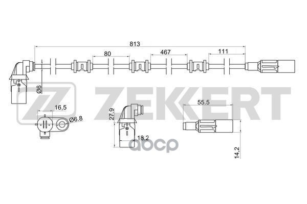 Датчик ABS передн. прав. MB M-Class (163) 98- Zekkert арт. se-6134