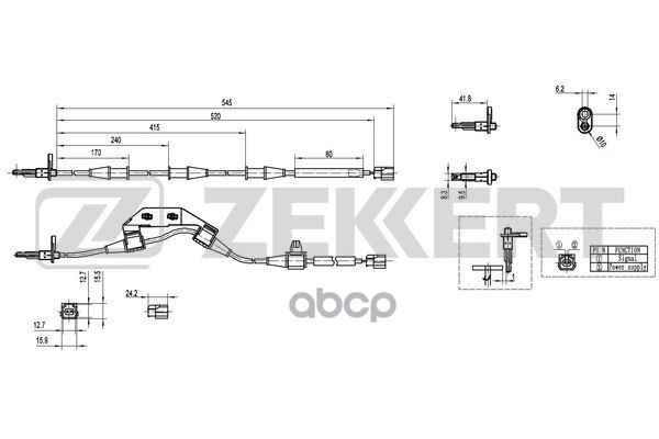 Датчик ABS задн. прав. Honda CR-V II 01- Zekkert арт. se-6152
