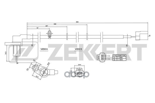 Датчик ABS задн. прав. Mitsubishi Lancer V-VIII 95- Zekkert арт. se-6158