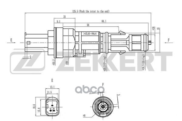 Датчик скорости Renault Megane I  II 96-  Kangoo I  II 97-  Clio II 98-  Laguna I  II 93-  Espace II Zekkert арт. se-8504