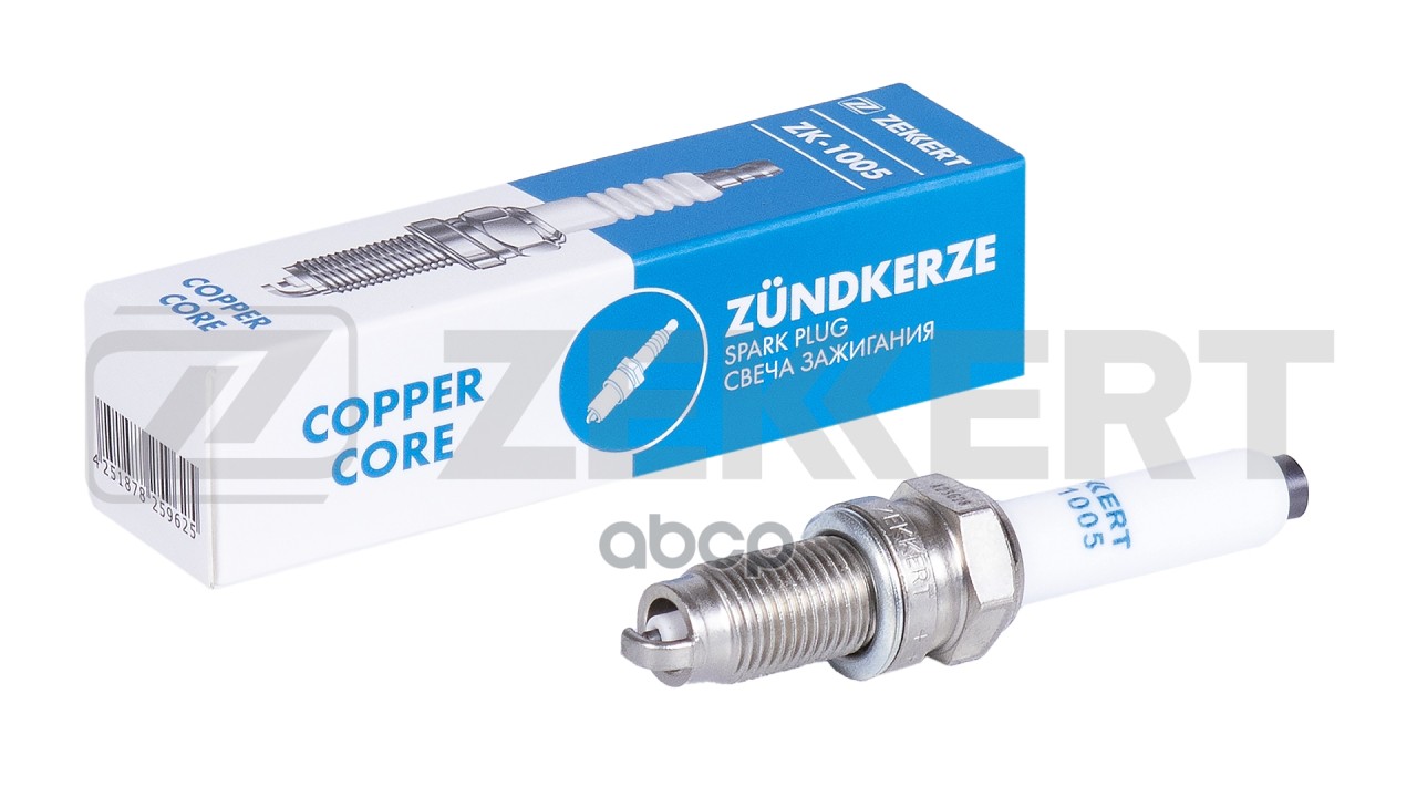 Свеча зажигания (аналог NGK 96596  цена за 1 шт.) VW Polo V VI 14-  Golf VII 14-  Skoda Fabia (NJ_) Zekkert арт. zk-1005