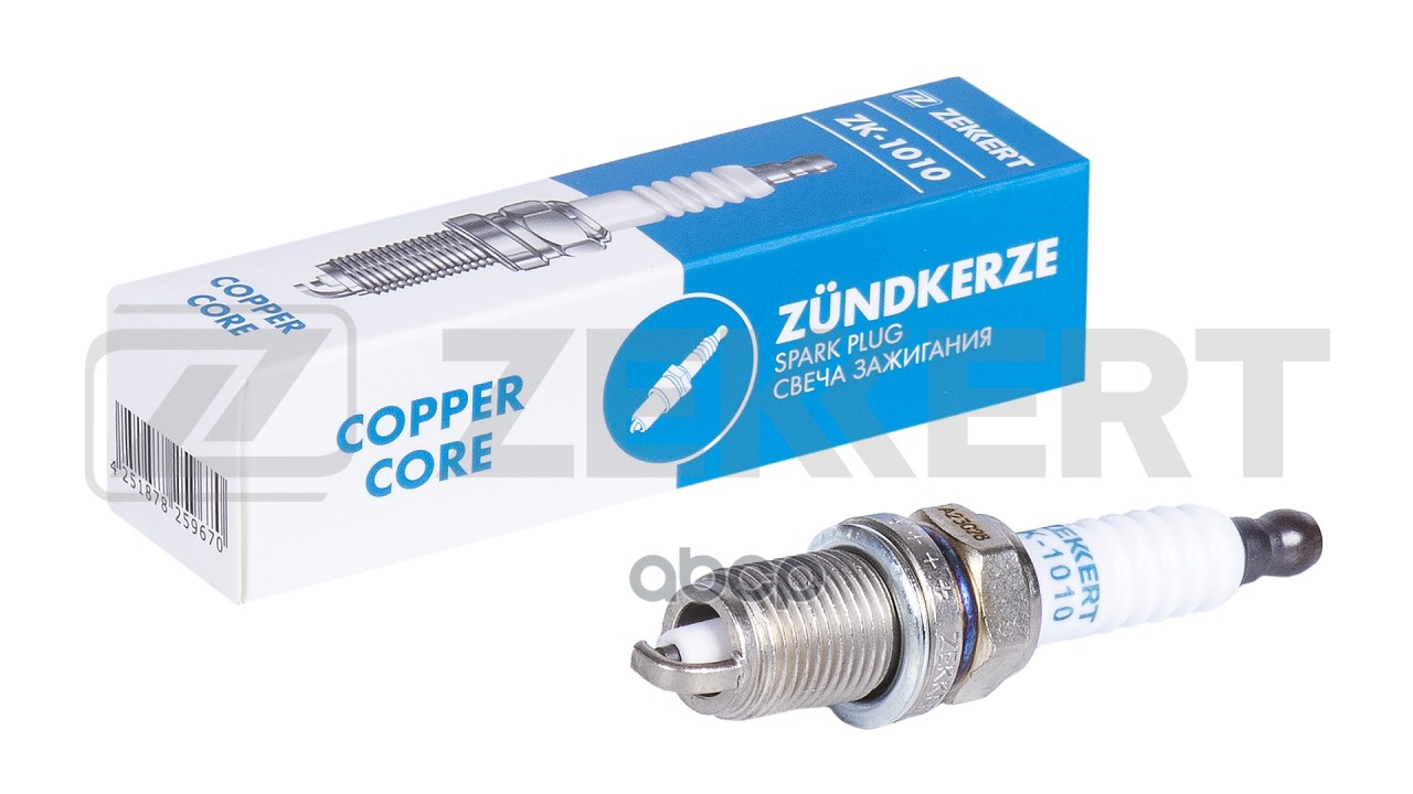 Свеча зажигания (аналог NGK 2262  цена за 1 шт.) Kia Ceed 07-  Cerato 04-  Hyundai Elantra IV 06-  H Zekkert арт. zk-1010