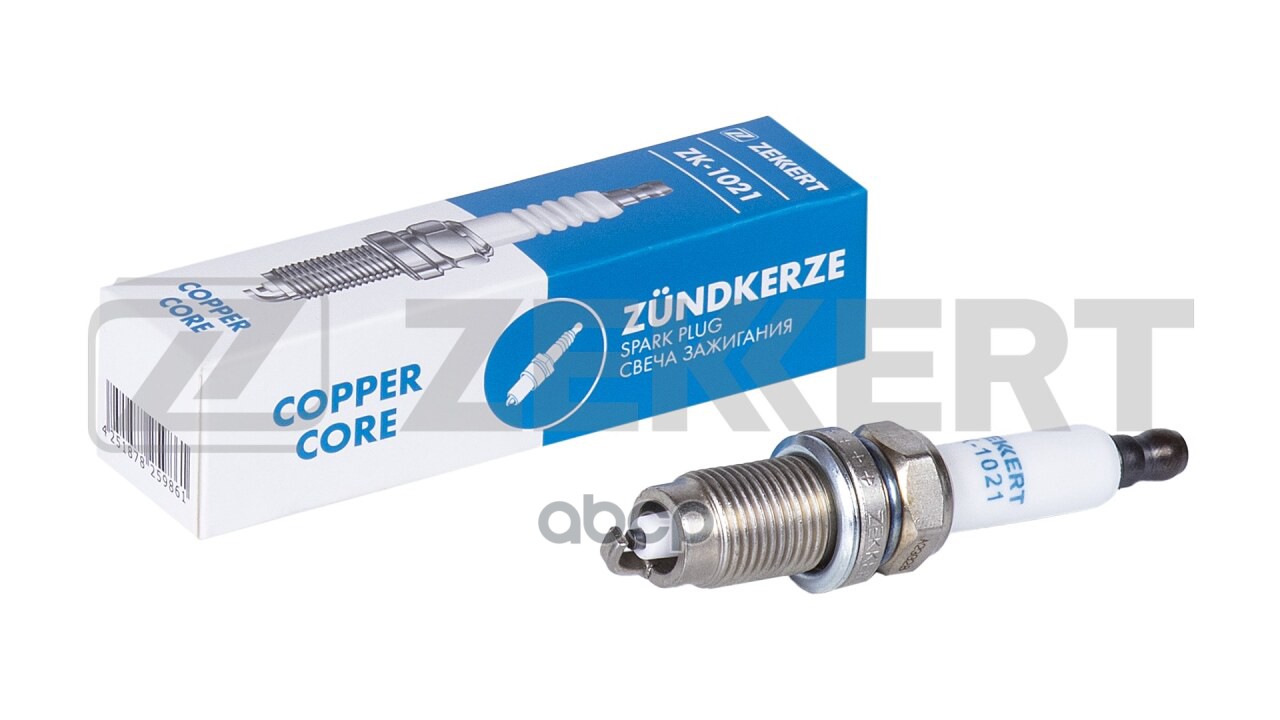 Свеча зажигания (аналог NGK 5960  цена за 1 шт.) VW Polo IV  V 01-  Golf V VI 03-   Skoda Octavia (1 Zekkert арт. zk-1021