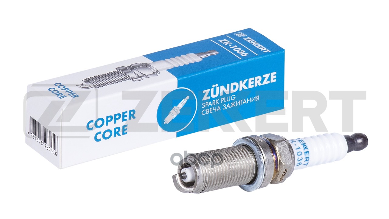 Свеча Зажигания (Аналог Ngk 3672  Цена За 1 Шт.) Toyota Lc Prado 120  150 09-  Nissan X-Trail (T30) Zekkert арт. zk-1036