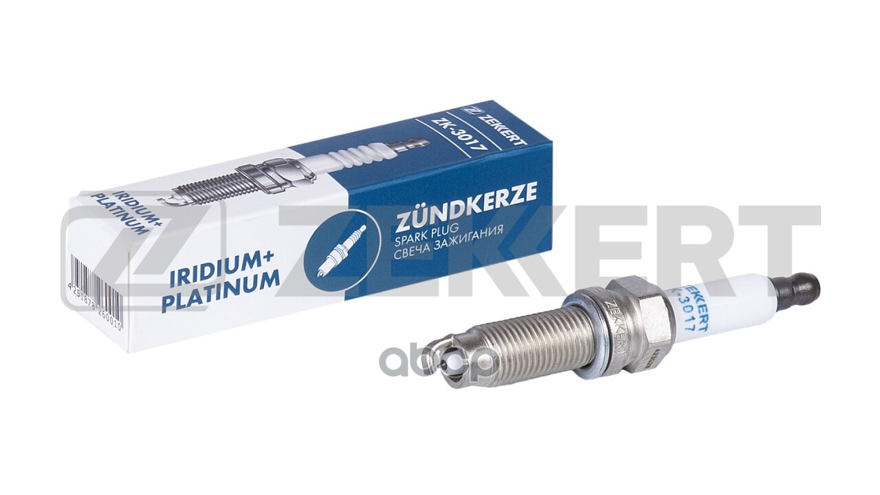 Свеча зажигания (Iridium+Platinum  аналог NGK 1961  цена за 1 шт.) VW Passat VI 05-  Touareg I II 05 Zekkert арт. zk-3017