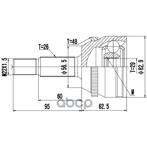 Шрус Наружный | Зад | Zikmar арт. Z87072R