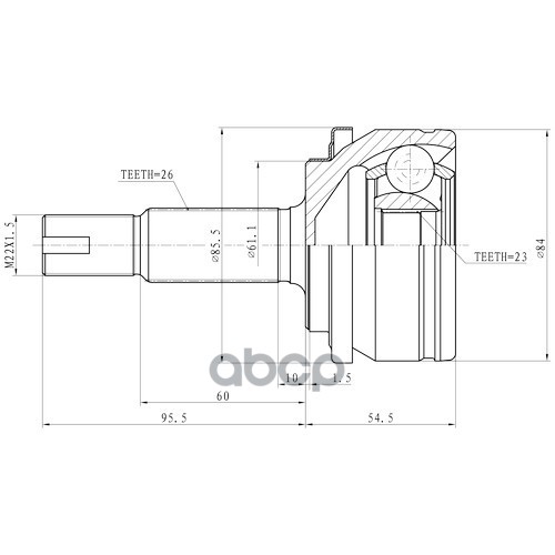 Шрус Наружный | Перед Прав/Лев | Zikmar арт. Z87073R