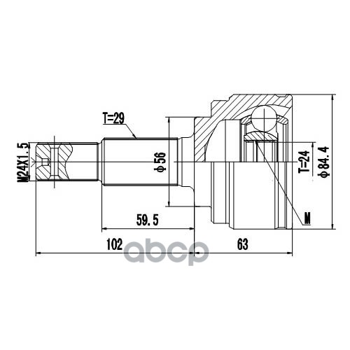 Шрус Наружный | Перед Прав/Лев | Zikmar арт. Z87102R