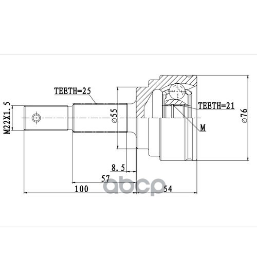 Шрус Наружный | Перед | Zikmar арт. Z87160R