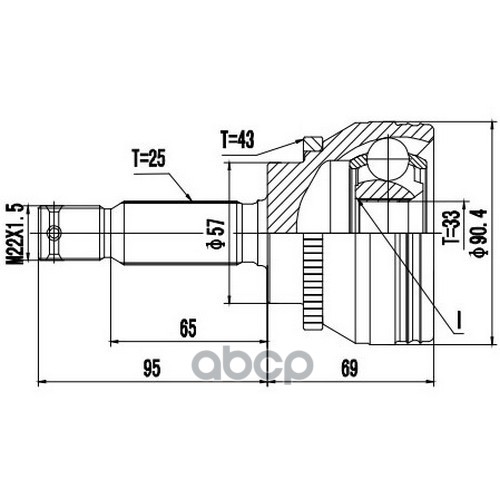 Шрус Наружный | Перед Лев | Zikmar арт. Z87230R
