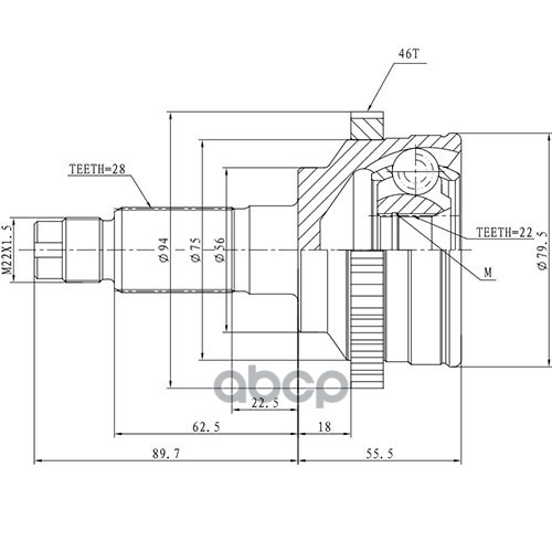 Шрус Наружный | Перед Прав/Лев | Zikmar арт. Z87268R