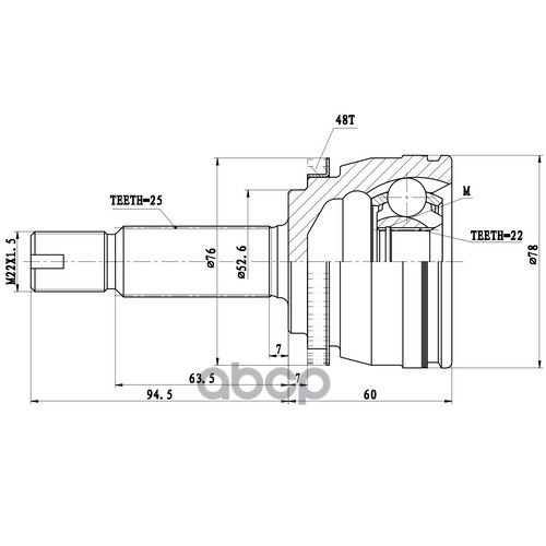 Шрус Наружный | Зад | Zikmar арт. Z87304R