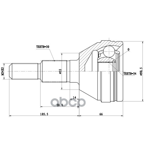 Шрус Наружный | Перед Прав/Лев | Zikmar арт. Z87350R